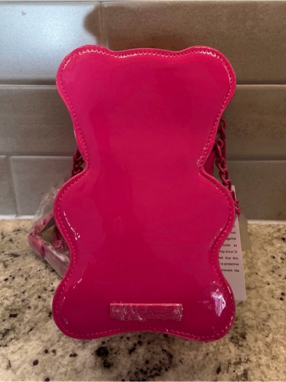 Betsey Johnson Hot Pink Gummy Bear Crossbody Bag - Picture 4 of 9